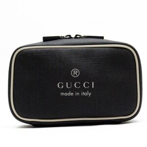 Gucci Multi Case Pouch Black Off White Leather Classic